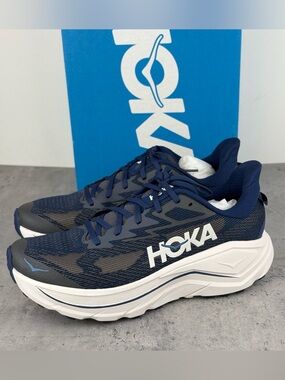 Hoka Men's Challenger 8 Blue And White Size 9D New In Box Running Trail Shoes